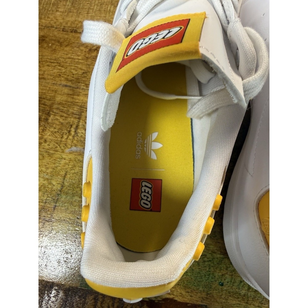 adidas Stan Smith LEGO GX7203 Women's Size 8.5 White Yellow Sneakers - Picture 7 of 10